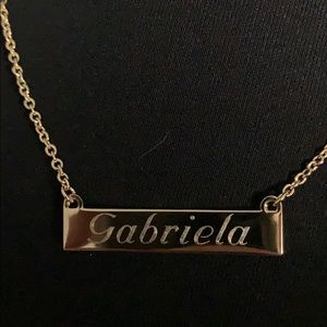 Gabriela name plate necklace